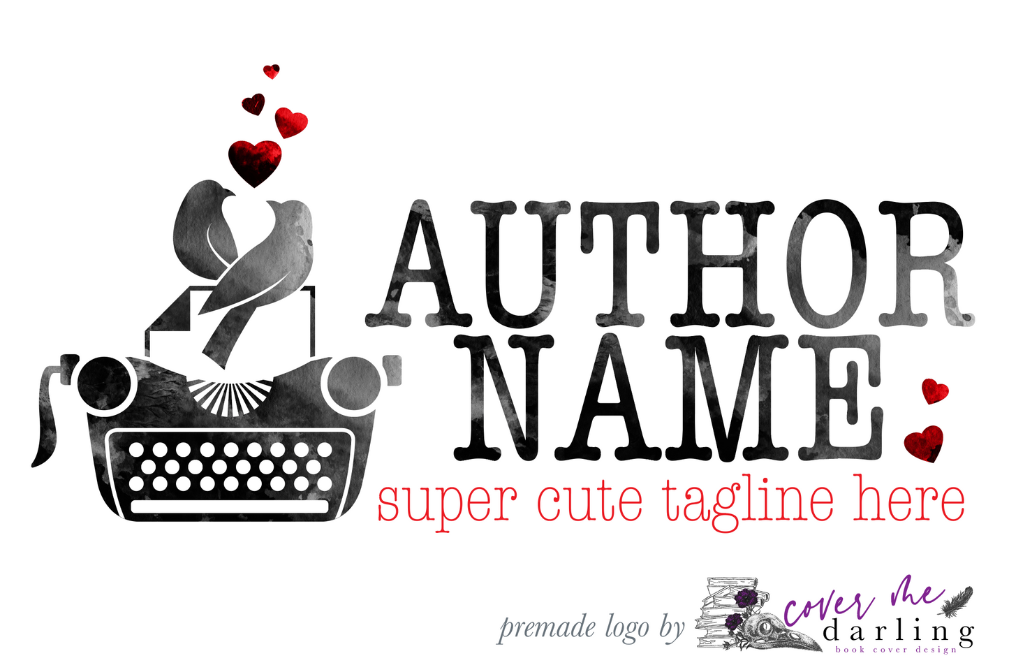 Premade Logo/Brand : Lovebird Typewriter
